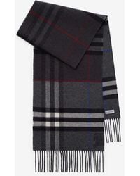 Burberry - Contrast Check Cashmere Scarf - Lyst