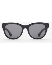 Burberry - Check Round Sunglasses - Lyst