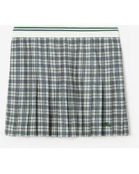 Burberry - Pleated Check Tennis Mini Skirt - Lyst