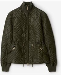 Burberry - Micro Check-Stitch Nylon Wakerley Jacket - Lyst