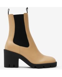 Burberry - Leather Stride Chelsea Boots - Lyst