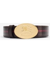 Burberry - Reversible Check Knight Stamp Belt​ - Lyst