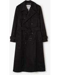 Burberry - Long Gabardine Hoxton Trench Coat - Lyst