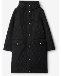 Burberry - Quilted Nylon Hooded Coat - Lyst