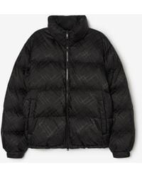 Burberry - Check Nylon Highlands Puffer Jacket - Lyst