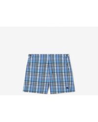 Burberry - Check Seersucker Swim Shorts - Lyst
