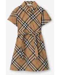 Burberry - Childrens Check Cotton Shirt Dress - Lyst