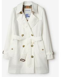 Burberry - Short Tropical Gabardine Kensington Trench Coat - Lyst