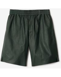 Burberry - Leather Shorts - Lyst