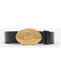 Burberry - Reversible Leather Oval Knight Stamp Belt​ - Lyst
