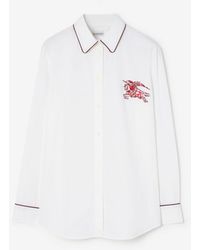 Burberry - Classic Fit Heart Knight Cotton Shirt - Lyst