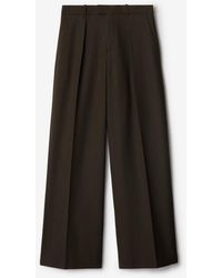 Burberry - Herringbone Wool Tailored Trousers - Lyst