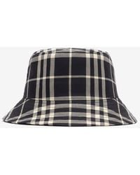 Burberry - Check Cotton Bucket Hat - Lyst