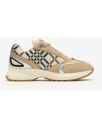 Burberry - Nylon, Suede And Leather Eclipse Sneakers - Lyst