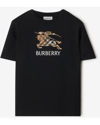 Burberry - Childrens Knight Check Cotton T-Shirt - Lyst