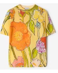 Burberry - Highgrove Cascading Flowers Wool Top - Lyst