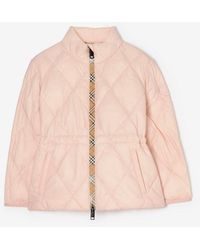 Burberry - Childrens Checker-Tape Nylon Puffer Jacket - Lyst