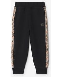 Burberry - Childrens Check Trim Cotton Jogging Pants - Lyst