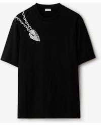 Burberry - Shield Hardware Cotton T-shirt - Lyst
