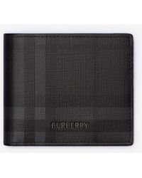Burberry - City Check Bifold Wallet - Lyst