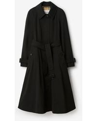 Burberry - Long Gabardine Ellingham Fit-And-Flare Car Coat - Lyst