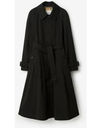 Burberry - Long Gabardine Ellingham Fit-And-Flare Car Coat - Lyst