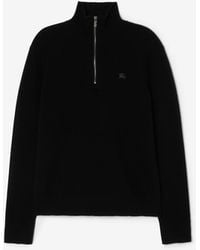 Burberry - Cashmere Blend Half-Zip Sweater - Lyst