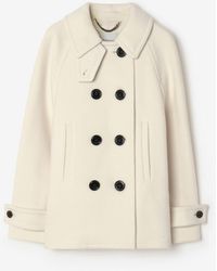 Burberry - Wool Blend Pea Coat - Lyst