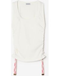 Burberry - Festival Cotton Blend Tank Top - Lyst
