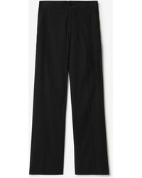 Burberry - Cotton Blend Tailored Trousers - Lyst