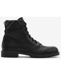 Burberry - Leather Durham Boots - Lyst