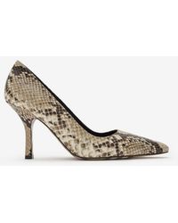 Burberry - Python-Print Leather Dame High Pumps​ - Lyst