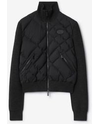 Burberry - Check-Stitch Nylon And Wool Jacket - Lyst