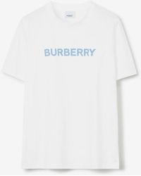 Burberry - Baumwoll-T-Shirt mit Logo - Lyst