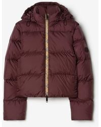 Burberry - Detachable Sleeve Nylon Langdale Puffer Jacket - Lyst