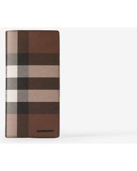 Men's Exaggerated Check Flap Wallet, BURBERRY