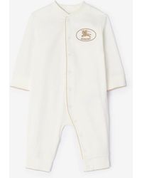 Burberry - Childrens Knight Stamp Cotton Jumpsuit - Lyst