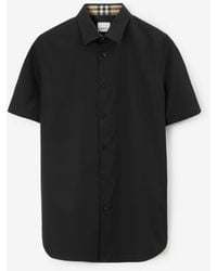 Burberry - Slim Fit Stretch Cotton Shirt - Lyst