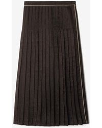 Burberry - Sunflower Pleated Silk Skirt - Lyst