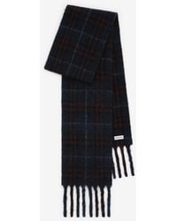 Burberry - Narrow Check Alpaca Wool Blend Scarf - Lyst