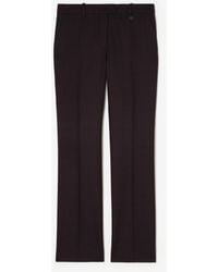Burberry - Check Wool Tailored Trousers - Lyst