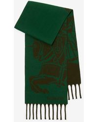 Burberry - Reversible Knight Wool Scarf - Lyst