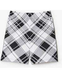 Burberry - Check Nylon Blend Shorts - Lyst