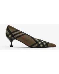 Burberry - Check Cameo Low Pumps - Lyst
