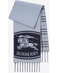 Burberry - Reversible Knight Stamp Scarf - Lyst