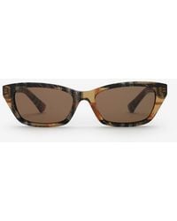 Burberry - Gradient Check Rectangular Sunglasses - Lyst