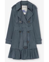 Burberry - Short Silk Tillydrine Trench Coat - Lyst