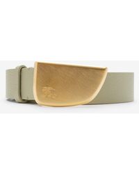 Burberry - Leather Shield Belt - Lyst