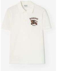 Burberry - Knight Check Cotton Polo Shirt - Lyst