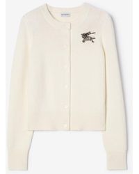 Burberry - Knight Wool Cashmere Cardigan - Lyst